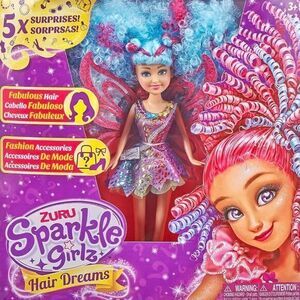 NEW Sparkle Doll Girlz Hair Dreams Rainbow Fairy 10.5"Doll by ZURU RG8W2 New box